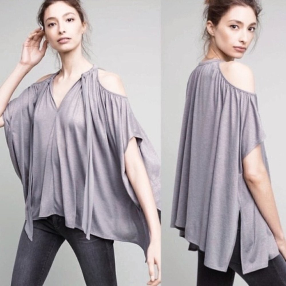 Deletta Tulay Cold Shoulder Metallic Shirt XS/S